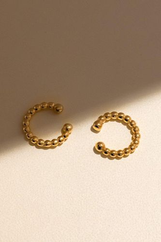 Womens Gold Bobble Conch Ear Cuffs - Pair - - One Size - MUCHV - Modalova