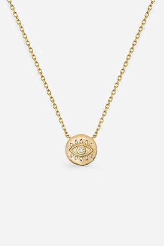 Womens Gold Evil Eye Coin Necklace - - 18 inches - MUCHV - Modalova