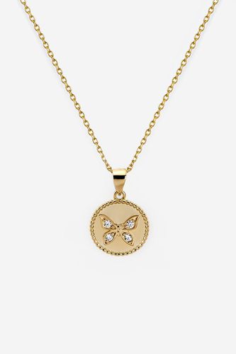 Womens Gold Butterfly Coin Necklace - - 18 inches - MUCHV - Modalova