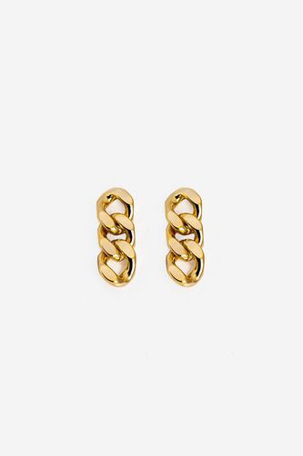 Womens Gold Chain Stud Earrings - - One Size - MUCHV - Modalova