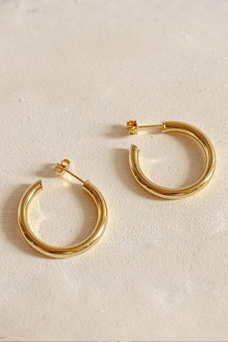 Womens Gold Large Solid Hoop Earrings - - One Size - MUCHV - Modalova