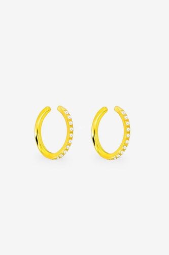 Womens Gold Thin Ear Cuffs With Stones - - One Size - NastyGal UK (+IE) - Modalova