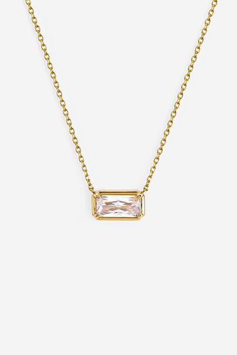 Womens Gold Baguette Stone Necklace - - 17 inches - MUCHV - Modalova