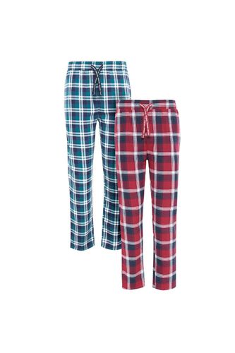 Pack Check 'Lowell' Cotton Pyjama Trousers - - XL - Threadbare - Modalova
