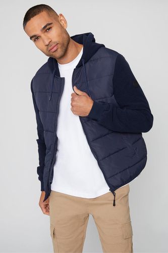 Annapolis' Padded Contrast Sleeve Hooded Jacket - - XL - Threadbare - Modalova