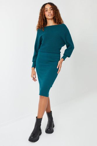 Womens 'Rita' Slash Neck Knitted Midi Dress - - 10 - NastyGal UK (+IE) - Modalova