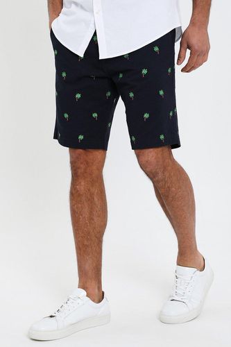 Cotton 'Tropez' Embroidered Pineapple Chino Shorts - - 32R - Threadbare - Modalova