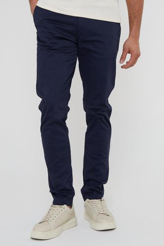 Castello' Cotton Slim Fit Chino Trousers With Stretch - - 30R - Threadbare - Modalova