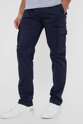 Couturo' Cotton Cargo Pocket Chino Trousers With Stretch - - 30R - Threadbare - Modalova