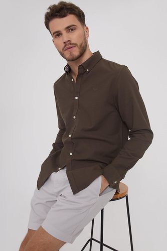 Oxford Cotton 'Beacon' Long Sleeve Shirt - - M - NastyGal UK (+IE) - Modalova