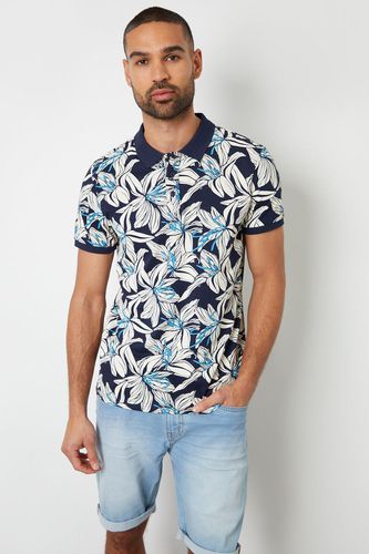 Clooney' Floral Print Cotton Jersey Polo Shirt - - XL - NastyGal UK (+IE) - Modalova
