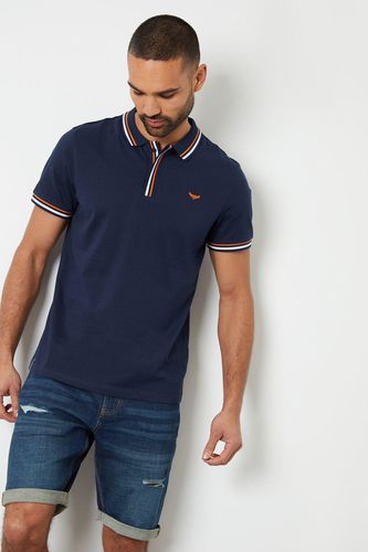 Boswell' Contrast Tipping Cotton Jersey Polo Shirt - - M - Threadbare - Modalova