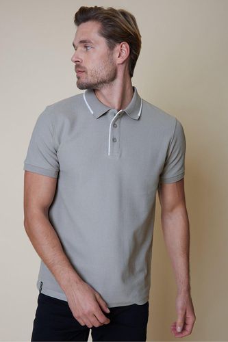 Catford' Tipping Detail Rib Collar Polo Shirt - - XL - Threadbare - Modalova