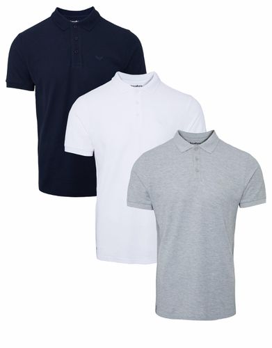 Pack 'Conroy' Cotton Pique Polo Shirts - - L - Threadbare - Modalova