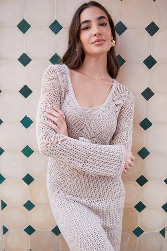 Womens 'Linus' Lined Long Sleeve Crochet Maxi Dress - - 16 - NastyGal UK (+IE) - Modalova