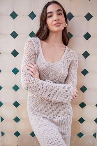 Womens 'Linus' Lined Long Sleeve Crochet Maxi Dress - - 10 - NastyGal UK (+IE) - Modalova