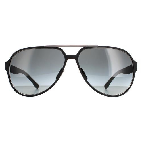 Aviator Matt Ruthenium Grey Gradient Sunglasses - One Size - Hugo Boss - Modalova