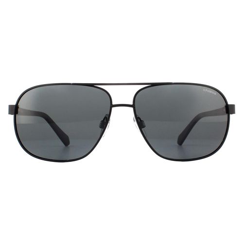 Aviator Matte Grey Polarized Sunglasses - One Size - Polaroid - Modalova