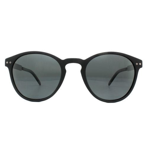 Round Shiny Grey Polarized Sunglasses - One Size - Polaroid - Modalova