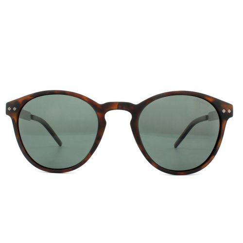 Round Matt Havana Green Polarized Sunglasses - - One Size - Polaroid - Modalova