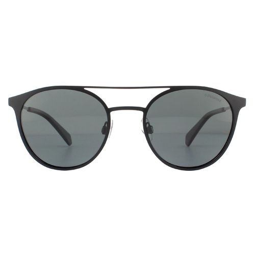 Round Grey Polarized Sunglasses - One Size - Polaroid - Modalova