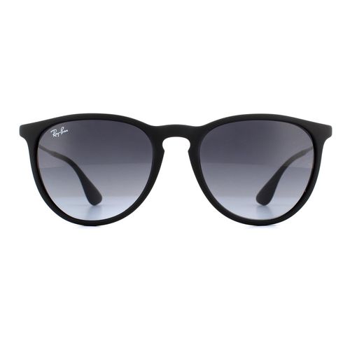 Womens Round Rubberised Grey Gradient Erika 4171 Sunglasses - One Size - Ray-Ban - Modalova
