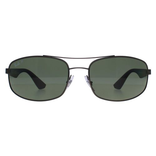 Rectangle Matt Gunmetal Dark Green Polarized 3527 Sunglasses - - One Size - NastyGal UK (+IE) - Modalova