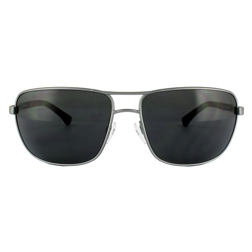 Aviator Ruthenium Rubber Sunglasses - One Size - Emporio Armani - Modalova
