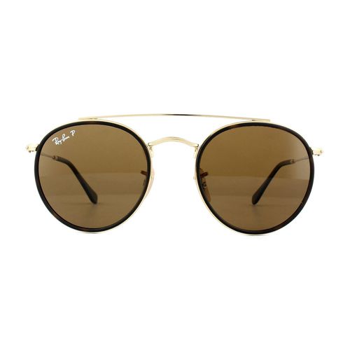 Round Gold Brown B-15 Polarized Sunglasses - - One Size - NastyGal UK (+IE) - Modalova