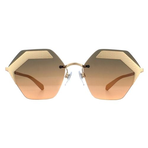 Womens Square Matte Rose Gold Orange Gradient Light Grey Sunglasses - - One Size - NastyGal UK (+IE) - Modalova