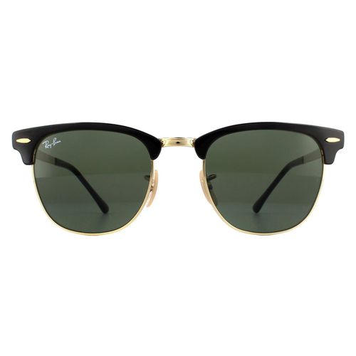 Round Gold Top On Black Green Clubmaster Metal RB3716 Sunglasses - - One Size - NastyGal UK (+IE) - Modalova