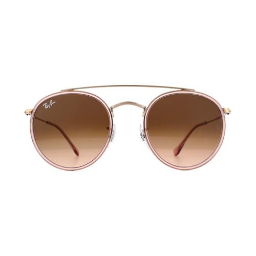 Round Gradient Brown Round Double Bridge 3647N Sunglasses - One Size - NastyGal UK (+IE) - Modalova