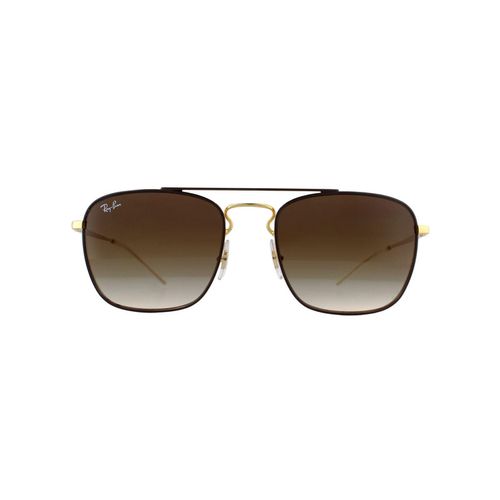 Square Gold Top On Brown Brown Gradient Dark Brown Sunglasses - - One Size - Ray-Ban - Modalova