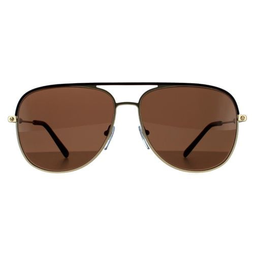 Aviator Brown and Matte Pale Gold Brown Sunglasses - - One Size - NastyGal UK (+IE) - Modalova