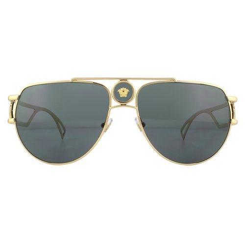 Aviator Gold Grey Sunglasses - - One Size - Versace - Modalova