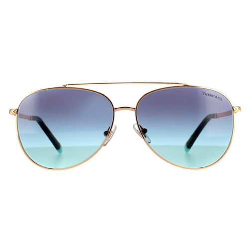 Womens Aviator Rubedo Blue Azure Gradient Sunglasses - - One Size - Tiffany - Modalova