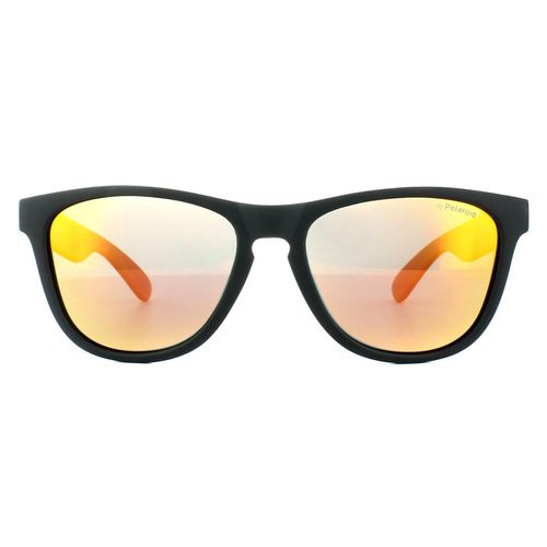 Rectangle Rubber Grey Red Mirror Polarized Sunglasses - One Size - NastyGal UK (+IE) - Modalova