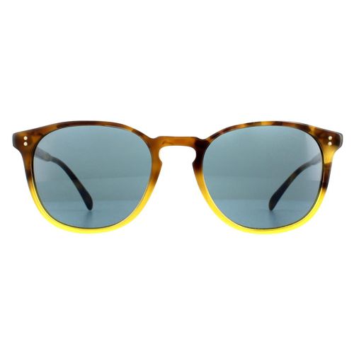 Round Vintage Tortoise Gradient Indigo Photochromic Finley Esq 5298SU Sunglasses - One Size - Oliver Peoples - Modalova