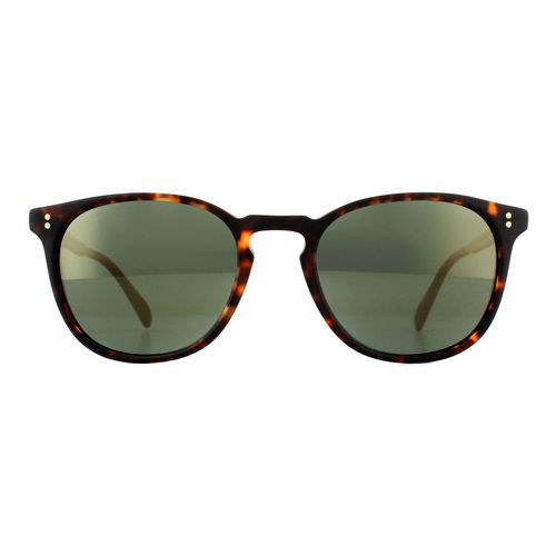 Round Semi Matte Sable Tortoise G15 Goldtone Polarized VFX Sunglasses - - One Size - Oliver Peoples - Modalova