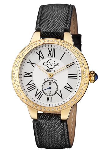 Womens Astor White Dial 9107 Leather Swiss Quartz Watch - - One Size - GV2 - Modalova