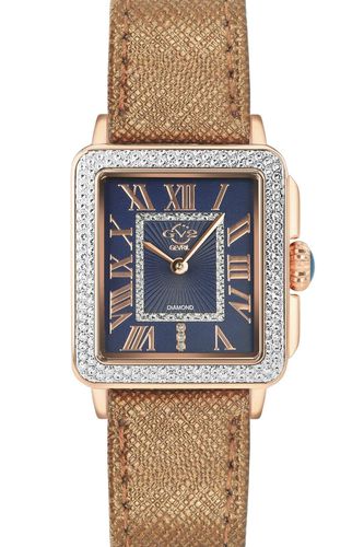 Womens Padova Blue Dial Rose Gold 12300 Swiss Quartz Watch - - One Size - GV2 - Modalova