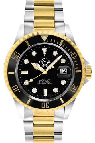 Liguria Black Dial Two Tone Gold/Stainless Steel Bracelet Swiss Automatic Watch - - One Size - GV2 - Modalova