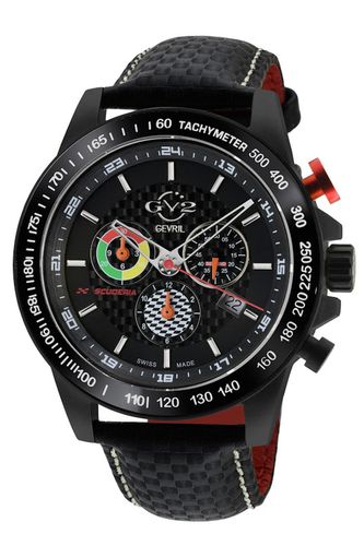 Scuderia 9923 Leather Chronograph Date Swiss Quartz Watch - One Size - GV2 - Modalova