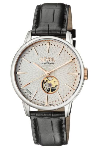 Mulberry Silver Dial Calfskin Leather Swiss Automatic Watch - - One Size - Gevril - Modalova