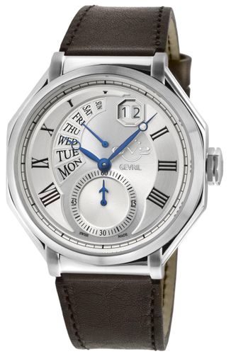 Marchese Stainless Steel, Silver Dial Watch, Genuine Italian Leather Watch - One Size - NastyGal UK (+IE) - Modalova