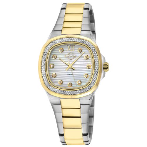 Womens Potente Lady White MOP dial, Two Toned 316L Stainless Steel IPYG Diamond Swiss Quartz Watch - - One Size - GV2 - Modalova