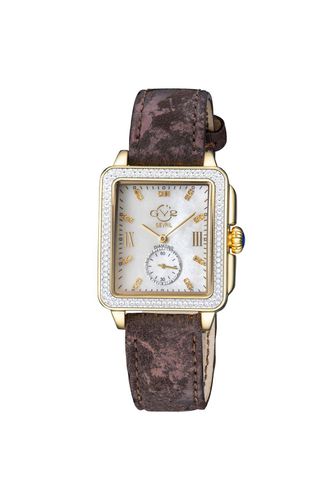 Womens Bari Diamond Mother of Pearl Leather Strap Swiss Quartz Watch - - One Size - GV2 - Modalova