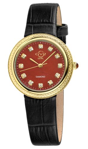 Womens Arezzo Swiss Quartz Diamond Genuine Italian Handmade Leather Watch - - One Size - GV2 - Modalova
