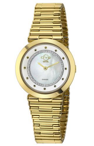 Womens Burano Swiss Quartz MOP Dial Stainless Steel Bracelet Diamond Watch - - One Size - GV2 - Modalova