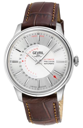 Guggenheim Automatic 316L Stainless Steel Satin Dial, 316L Stainless Steel Satin and Polished Bracelet. - - One Size - Gevril - Modalova